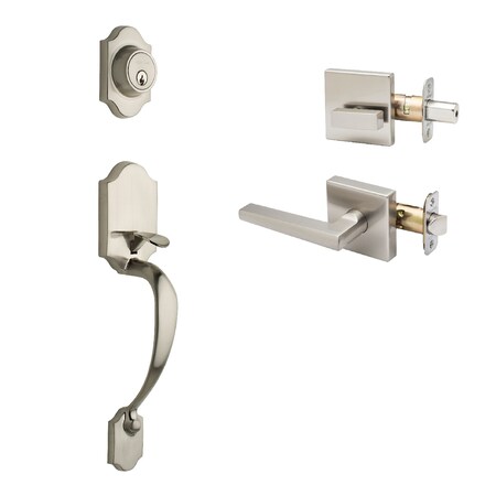 Copper Creek Heritage Handleset, Verona Lever Interior Trim, Satin Stainless HZ2610XVL-SS